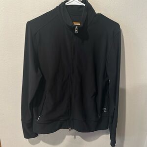 Lucy Zip Up Black Athletic Jacket Size L